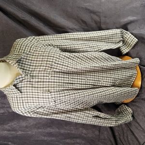 Levi's button down plaid gingham casual shirt Large